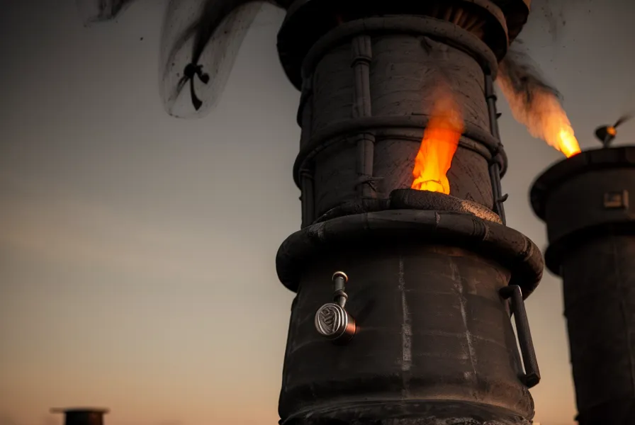 Chimenea de encendido con carbón de quebracho tomando color en balcón de Caballito