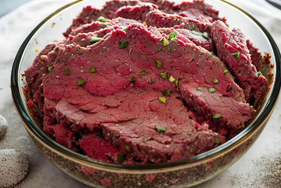 Carne de roast beef picada con proporción 70/30 de grasa para hamburguesas