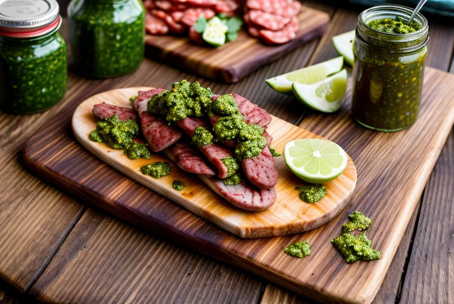 Choripán casero con la textura de grano de 8 milímetros típica del asado argentino