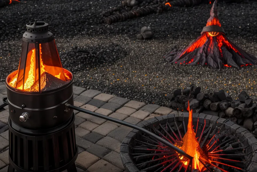 Truco del volcán con botella y papel de diario para prender el carbón en la parrilla del asado