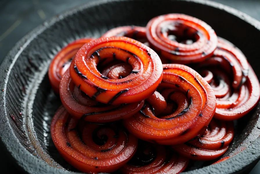 Chinchulines trenzados dorándose en la parrilla de balcón, otra achura apta para la dieta keto.