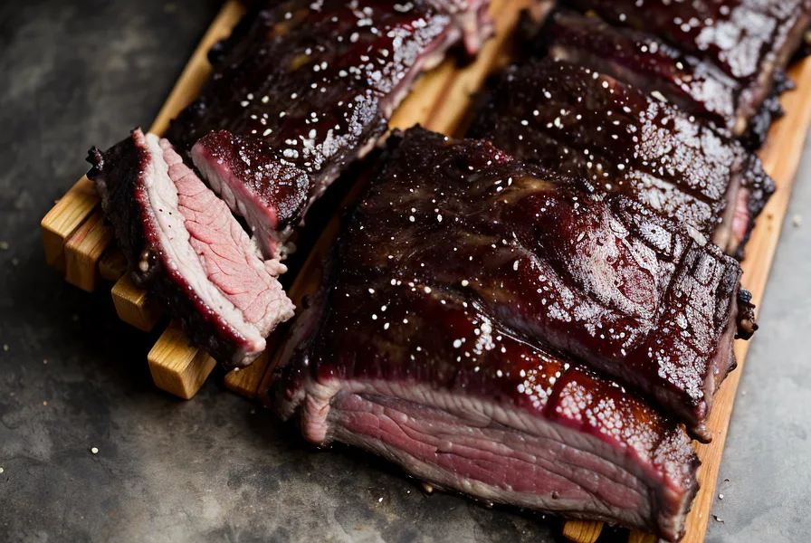 Tira de asado medida entre tres y cinco centímetros antes de ir a la parrilla
