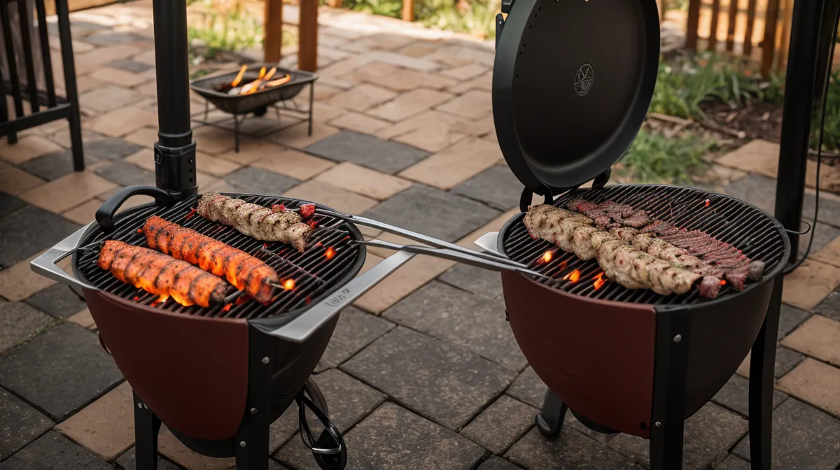 Bondiola de cerdo a la parrilla lista para una receta de asado keto en un balcón de Caballito