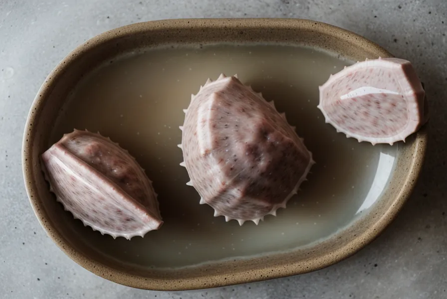 Tripa natural de cerdo hidratándose antes de embutir chorizos caseros, técnica de charcutería artesanal.